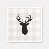 Serviette En Papier Buffalo Check Deer Wilderness Cabine (Devant)
