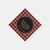 Serviette En Papier Buffalo Check Family Reunion Couleurs personnalisé (Coin)