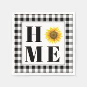 Serviette En Papier Buffalo check tournesol "Accueil" (Devant)