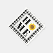 Serviette En Papier Buffalo check tournesol "Accueil" (Coin)