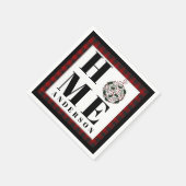 Serviette En Papier Buffalo chèque ornement "Accueil" personnalisé (Coin)