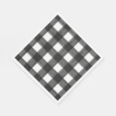 Serviette En Papier Buffalo noir et blanc d'aquarelle (Coin)