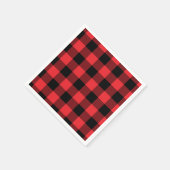 Serviette En Papier Buffalo Plaid Red Black Check (Coin)
