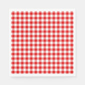 Serviette En Papier Buffalo Plaid Red White Classic Party Fun (Devant)