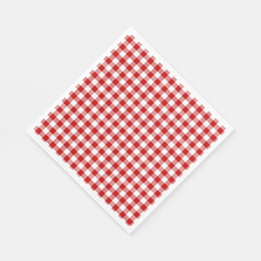 Serviette En Papier Buffalo Plaid Red White Classic Party Fun (Coin)