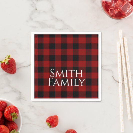 Serviette En Papier Buffalo Plaid sur mesure (En situation)