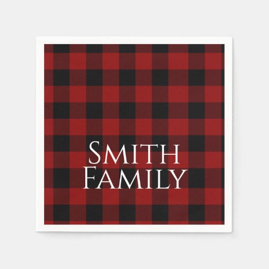 Serviette En Papier Buffalo Plaid sur mesure (Devant)