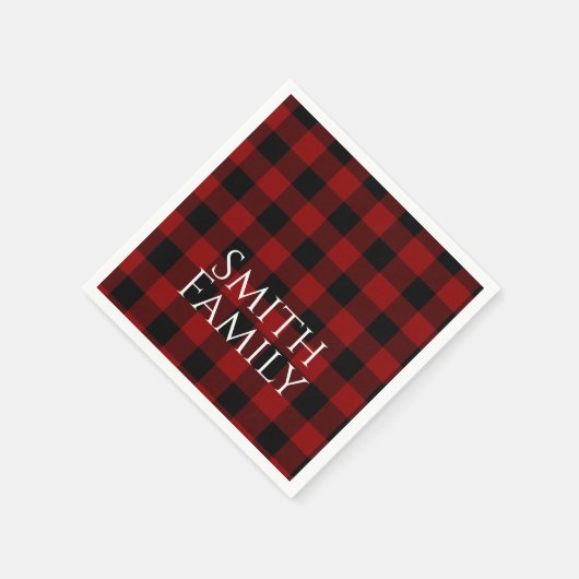 Serviette En Papier Buffalo Plaid sur mesure (Coin)