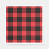 Serviette En Papier Buffalo Red Black Plaid Check (Devant)