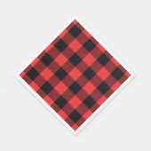 Serviette En Papier Buffalo Red Black Plaid Check (Coin)
