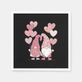 Serviette En Papier Buffalo rose Plaid Heart Gnomes Saint-Valentin (Devant)