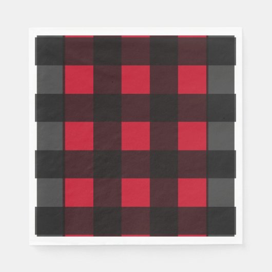 Serviette En Papier Buffalo rouge abattu (Devant)