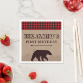 Serviette En Papier Buffalo rustique Plaid Lumberjack thème d'annivers (En situation)