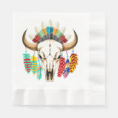 Serviette En Papier Buffalo Skull Native American Emblem (Devant)