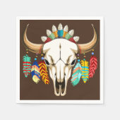 Serviette En Papier Buffalo Skull Native American Emblem (Devant)