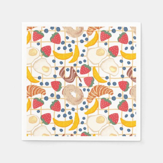 Serviette En Papier Buffet de petit déjeuner de brunch (Devant)