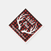 Serviette En Papier Buffle de chevreuils rustiques Check Plaid Wild On (Coin)