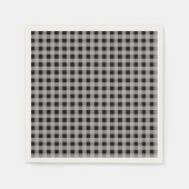 Serviette En Papier Buffle gris noir Plaid Holiday (Devant)
