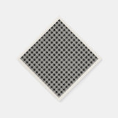 Serviette En Papier Buffle gris noir Plaid Holiday (Coin)
