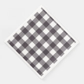 Serviette En Papier Buffle noir et blanc (Coin)