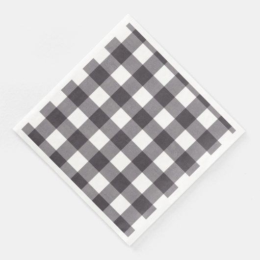 Serviette En Papier Buffle noir et blanc (Coin)