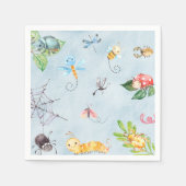 Serviette En Papier Bugs baby shower / birthday paper napkins insects. (Devant)
