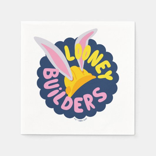 Serviette En Papier BUGS BUNNY BUILDERS™| Casque de chantier Logo à fe (Devant)