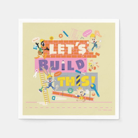 Serviette En Papier BUGS BUNNY BUILDERS™| Chantier "Construisons ensem (Devant)