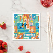 Serviette En Papier BUGS BUNNY BUILDERS™| Character Grid Pattern (En situation)