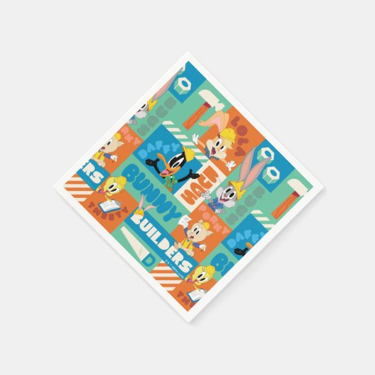 Serviette En Papier BUGS BUNNY BUILDERS™| Character Grid Pattern (Coin)