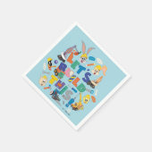 Serviette En Papier BUGS BUNNY BUILDERS™| Collage "Construisons Cela" (Coin)