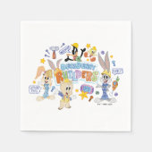 Serviette En Papier BUGS BUNNY BUILDERS™| Group Sketch Art (Devant)