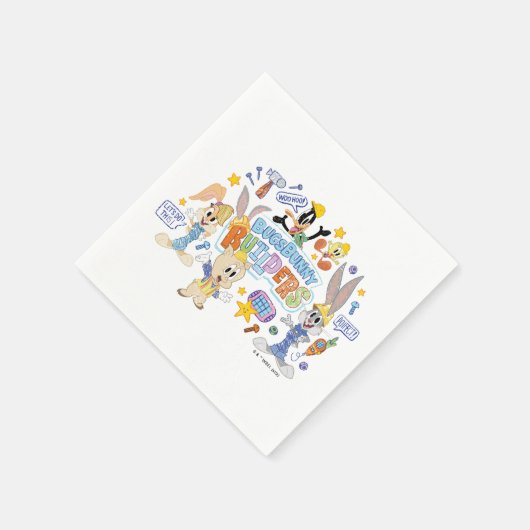 Serviette En Papier BUGS BUNNY BUILDERS™| Group Sketch Art (Coin)