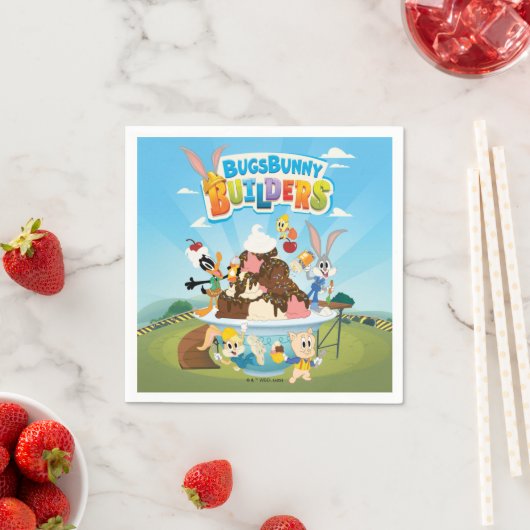 Serviette En Papier BUGS BUNNY BUILDERS™| Looney Builders Ice Cream (En situation)