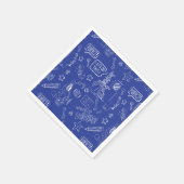 Serviette En Papier BUGS BUNNY BUILDERS™| Sketch Blueprint Pattern (Coin)