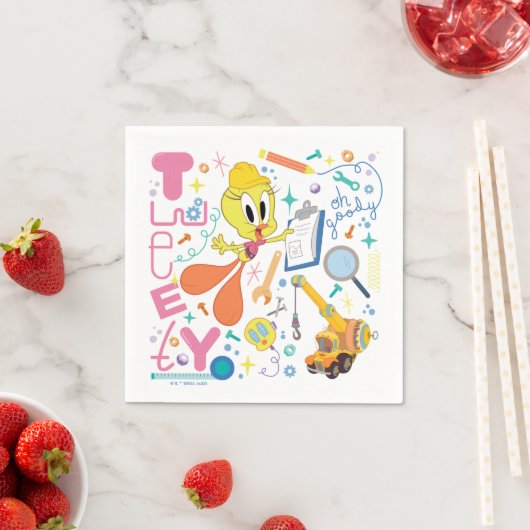 Serviette En Papier BUGS BUNNY BUILDERS™| TWEETY™ Work Tools (En situation)
