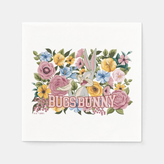 Serviette En Papier BUGS BUNNY™ Floral Embroidery Graphic (Devant)