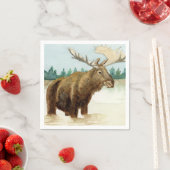 Serviette En Papier Bull Moose (En situation)