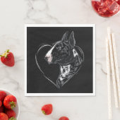 Serviette En Papier Bull Terrier   (En situation)