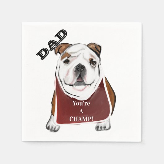 SERVIETTE EN PAPIER BULLDOG (Devant)