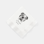 Serviette En Papier Bulldog Personnalisé Je fais aussi (Coin)
