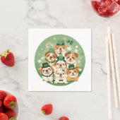 Serviette En Papier Bulldogs anglais de la Saint-Patrick (En situation)
