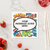 Serviette En Papier Bulle de bande dessinée rétro amusante (En situation)