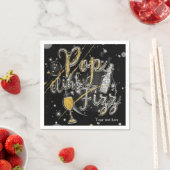 Serviette En Papier Bulle de Champagne Fête Célébration POP CLINK FIZZ (En situation)