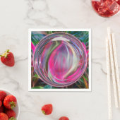 Serviette En Papier Bulle de savon en marbre numérique (En situation)