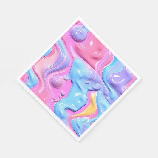 Serviette En Papier Bulle plastique brillante Abstraite (Coin)