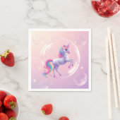 Serviette En Papier Bulle Unicorne (En situation)