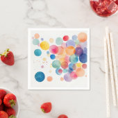 Serviette En Papier Bulles arc-en-ciel (En situation)