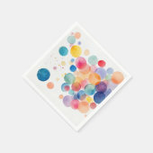 Serviette En Papier Bulles arc-en-ciel (Coin)