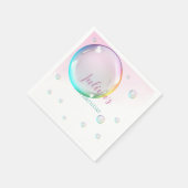 Serviette En Papier Bulles d'aquarelle Anniversaire (Coin)